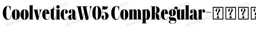 CoolveticaW05 CompRegular字体转换
